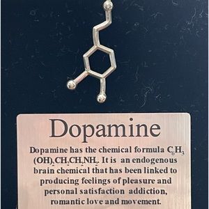 COPY - Sterling silver 16” necklace Dopamine chemical formula of